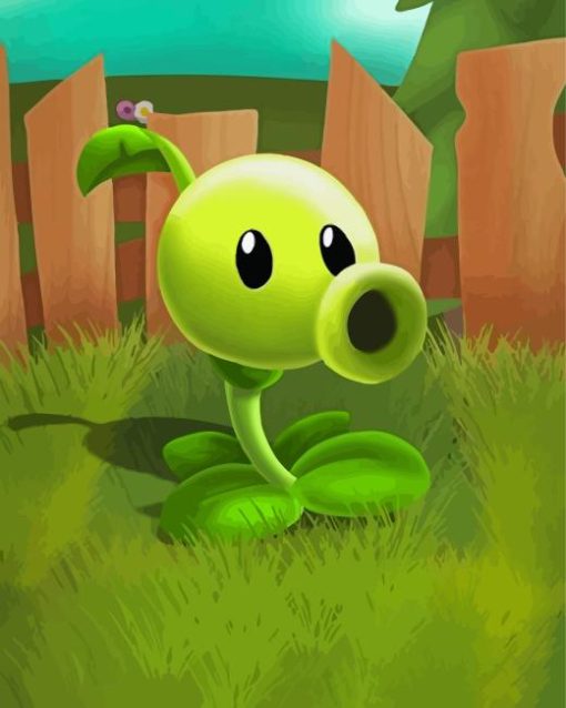 Peashooter Art Diamond Painting