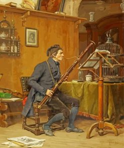 Man Playing Bassoon Diamond Painting