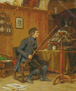 Man Playing Bassoon Diamond Painting