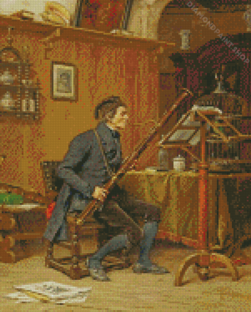 Man Playing Bassoon Diamond Painting