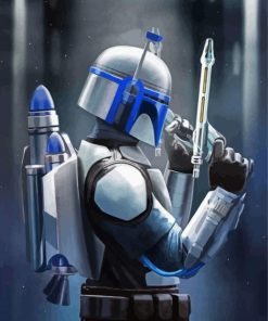 Star Wars Mandalorian Diamond Painting art