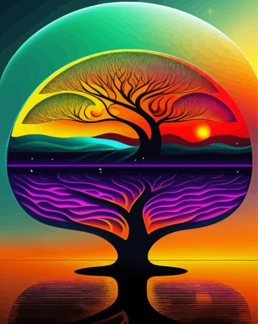 Aesthetic Tree Of Life Diamond Painting art