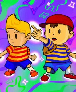 Earthbound Characters Diamond Painting art